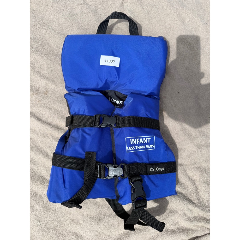 Onyx Life Jacket Blue Infant Less Than 50lbs Type II PFD Adjustable Straps 11002